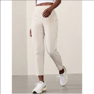 Athleta Brooklyn Ankle Pant Abalone Beige Size 14 EUC